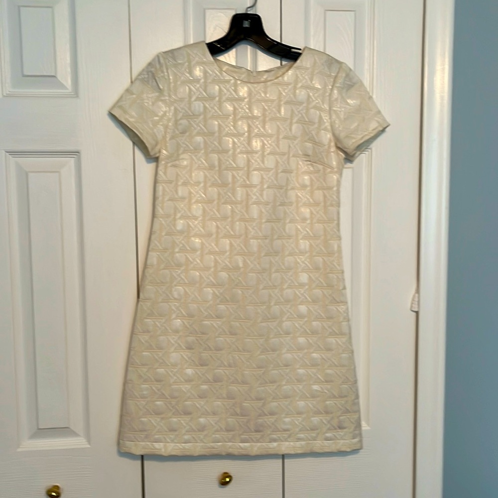 White quilted engagement party dress